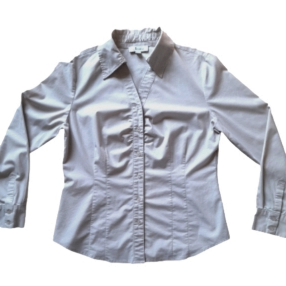 Jessica casual shirt women's beige petite size 8